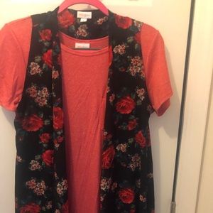 Lularoe small floral joy and Xs Carly